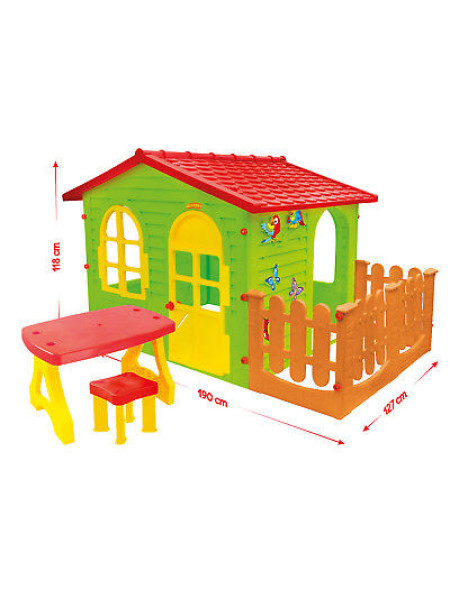 Домик с террасой + стол со стулом 